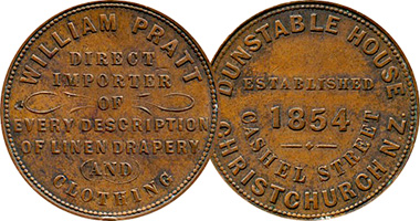 New Zealand Willam Pratt Penny 1854