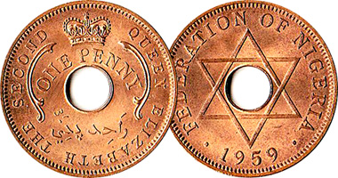 Nigeria Nigeria 1/2 and 1 Penny 1959