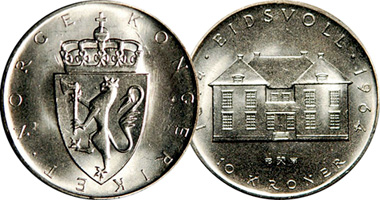 Norway 10 Kroner 1964