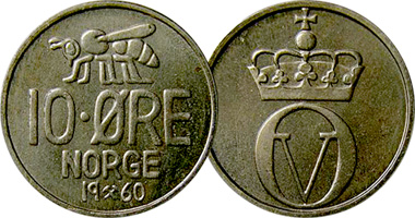 Norway 10 Ore Coin 1988