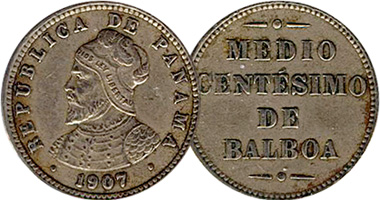 Panama 1/2 Centesimo de Balboa 1907