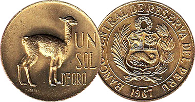 Peru 1/2 and 1 Sol 1966 to 1975
