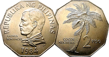 Philippines 2 Piso 1983 to 1990