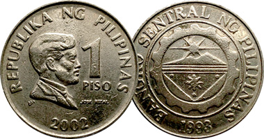 Philippines 1 Piso 1995 to Date