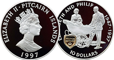 Pitcairn Island 10 Dollars Anniversary Issue 1997