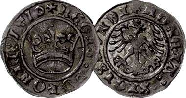Medieval Poland 1/2 Grossus (Grosz, Groschen) 1506 to 1548
