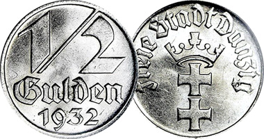 Poland Danzig Half Gulden 1932