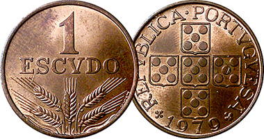Portugal 1 Escudo 1969 to 1979