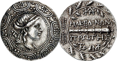 Ancient Rome Macedonia Tetradrachm with Artemis 167BC to 149BC