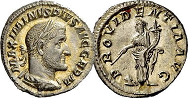Ancient Rome Maximinus Thrax Denarius 235AD to 238AD