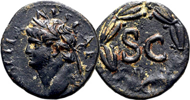 Ancient Rome Nero Antioch Syria Semis S C in Wreath 54AD to 68AD
