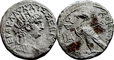 Ancient Rome Nero Alexandria Tetradrachm with Eagle 64AD
