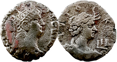 Ancient Rome Tetradrachm of Nero with Alexandria 54AD to 68AD