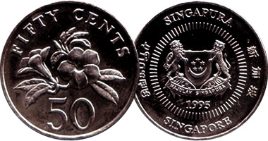 Singapore 50 Cents 1967 to 1985
