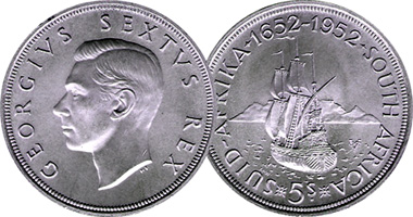 South Africa 5 Shillings 1947 to 1960
