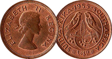 South Africa Farthing (1/4 Penny) 1923 to 1960