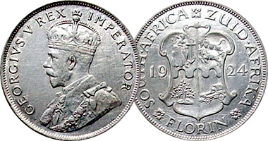 South Africa Florin 1923 to 1930