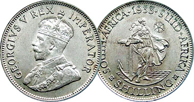 South Africa Shilling 1923 to 1960