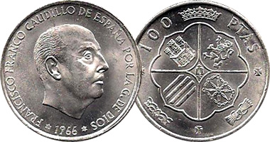 Spain 100 Pesetas 1966