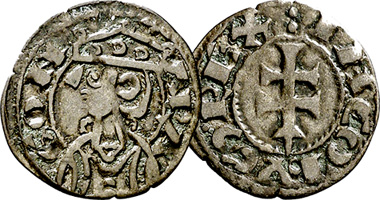 Medieval Spain (Aragon) Obolo and Dinero of James I 1213 to 1276