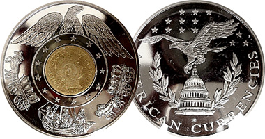 US American Currencies Medal (with Inlay)