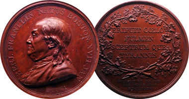 US Ben Franklin Natus (Dupre) 1845 to 1860