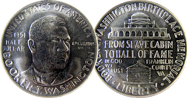 US Booker T Washington Commemorative Half Dollar 1946 to 1951