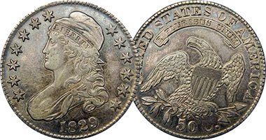 US Capped Bust Half Dollar 1807 to 1839