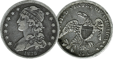 US Capped Bust Quarter 1815 to 1838