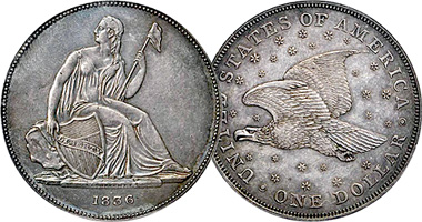 US Gobrecht Dollar (Fakes are possible) 1836 to 1839