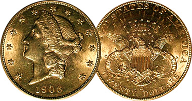 US Double Eagle $20 Gold Piece (Fakes are possible) 1849 to 1907