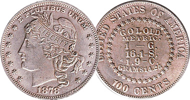 US Goloid Dollar (Counterfeit) 1878 and 1879