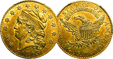 US Quarter Eagle $2.50 and Half Eagle $5.00 Gold Piece (Fakes are possible) 1807 to 1834