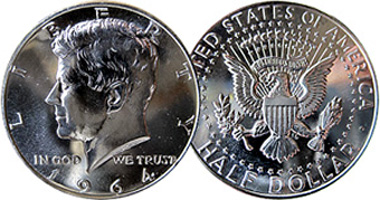 US Kennedy (JFK) Half Dollar 1964 to Date