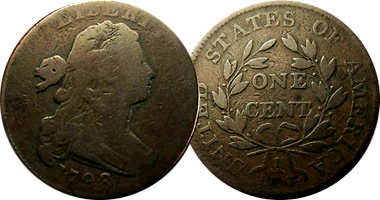 US Large Cent Draped Bust 1796 to 1807