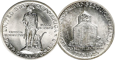 US Lexington Concord Commemorative Half Dollar 1925