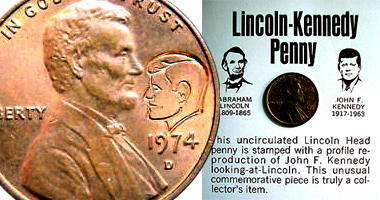 US Lincoln Kennedy Penny 1959 to 1980