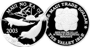 US Hawaii Maui Trade Dollar 1992 to Date