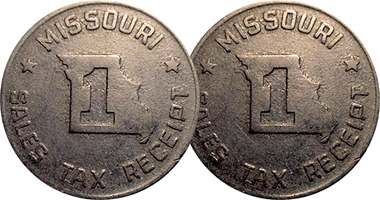 Vintage Missouri 5 Sales Tax Token 