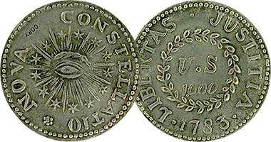 US Nova Constellatio Coinage (Fakes are possible) 1783 to 1786