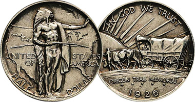 US Oregon Trail Half Dollar (Fakes are possible) 1926 to 1939
