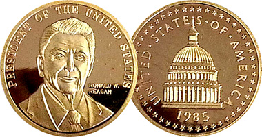 US Ronald Reagan Mini Medals 1981 to 1985