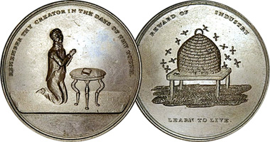 US Reward of Industry Beehive (School Medal) 1880 to 1920