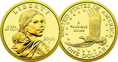 US Sacagawea Dollar 2000 to 2008