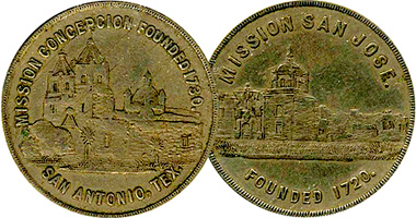 US San Antonio Concepcion and San Jose Missions 1720 to 1730