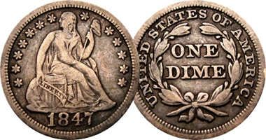 US Seated Liberty Dime 1837 to 1891