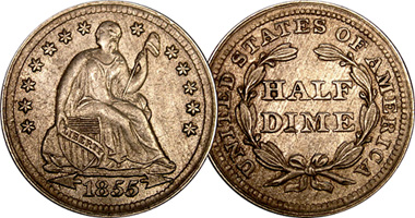 US Seated Liberty Half Dime 1837 to 1873