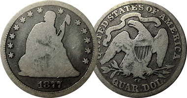 US Seated Liberty Quarter 1838 to 1891
