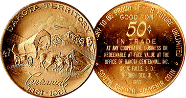 US South Dakota Centennial 1960 and 1961