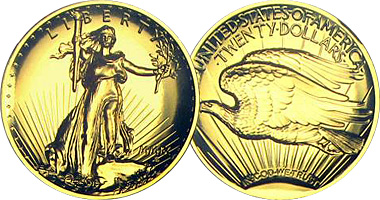 US St. Gaudens Ultra High Relief Double Eagle Reproduction 2009